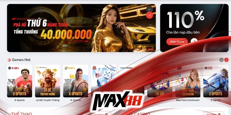 Trang chủ Max88 đến từ Anh Quốc